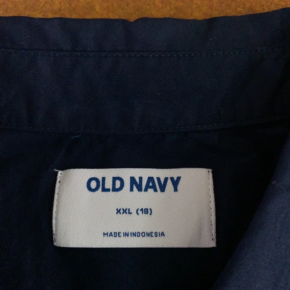 Old Navy Girls Size XXL (18) School Uniform Short-Sleeve Poplin Shirt 2-Pack NWT